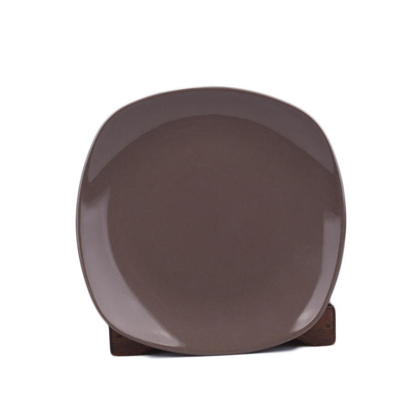 NC SEMI SQUARE 19 CM FLAT PLATE (BROWN-PRISMA)