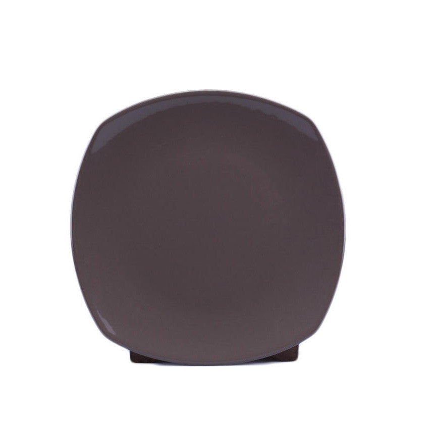 NC SEMI SQUARE 26 CM FLAT PLATE (BROWN-PRISMA)