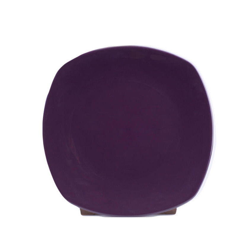 NATURAL CERAMIC 28 CM FLAT PLATE PURPLE PRISMA