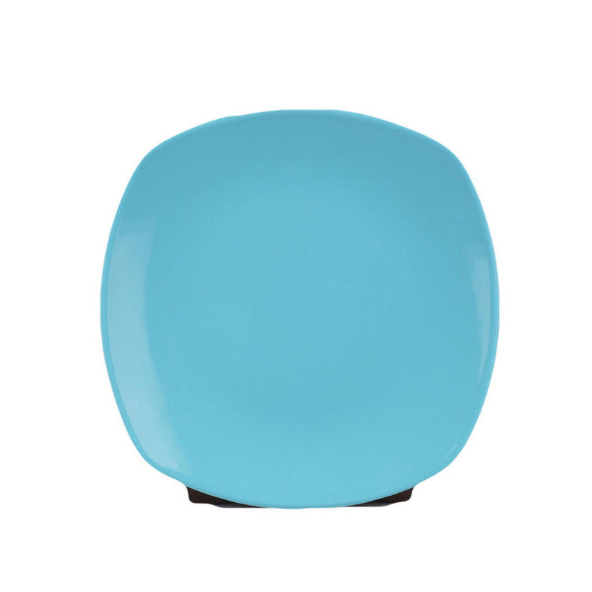 NATURAL CERAMIC 28 CM FLAT PLATE (TURQUISE PRISMA)