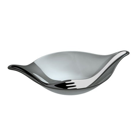 Salad bowl with servers 3l_LEAF L+tr.anthracite with black/white_P1/4
