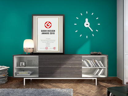 On-time wall clock Snow Black