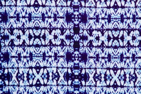 Blue White Tie Dye  2 printed side cushion