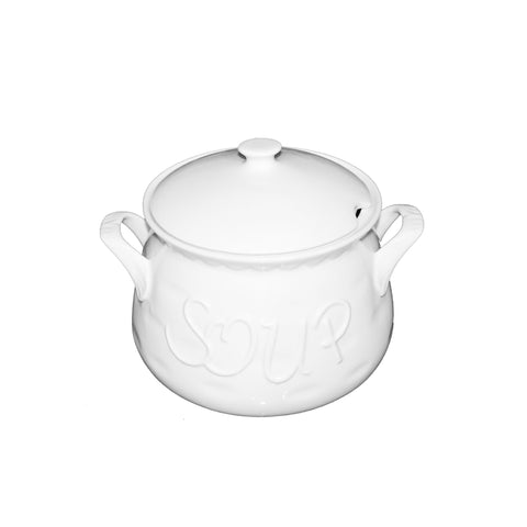 Classy Soup Pot with Cover White