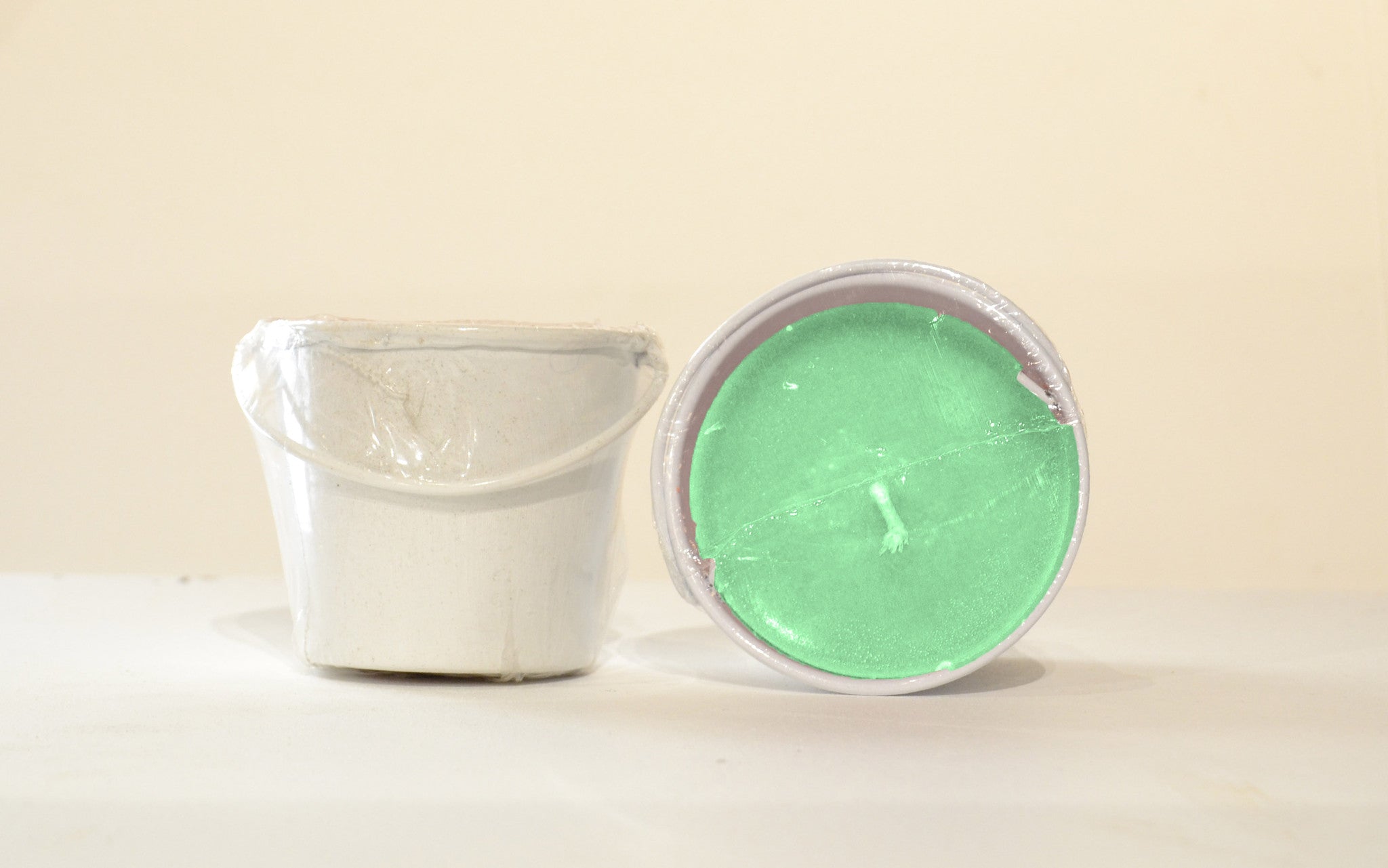 Small Bucket filled with Citronella White Green