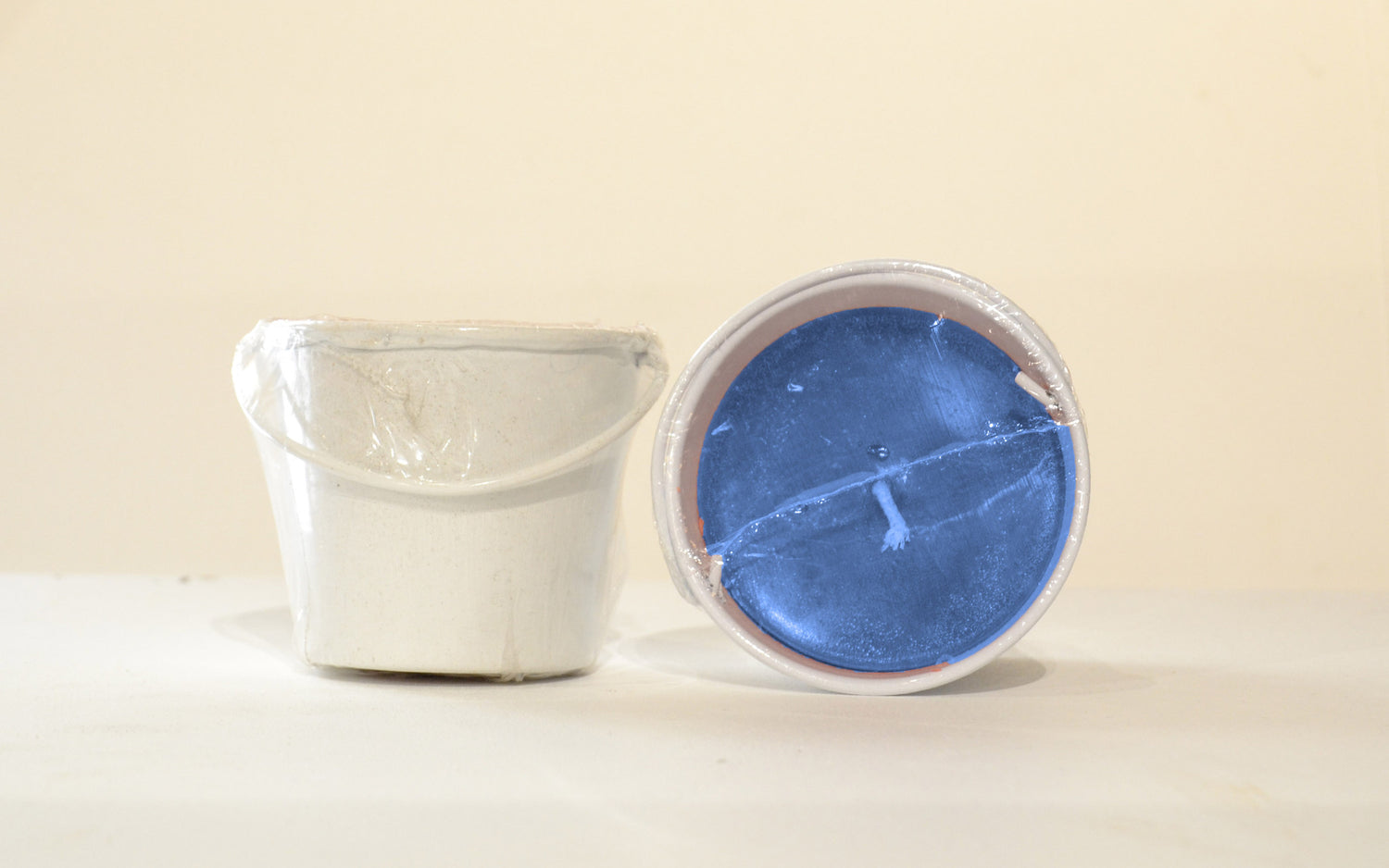 Small Bucket filled with Citronella White Blue