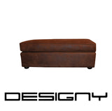Rectangle Banquette 120  Brown Leather effect
